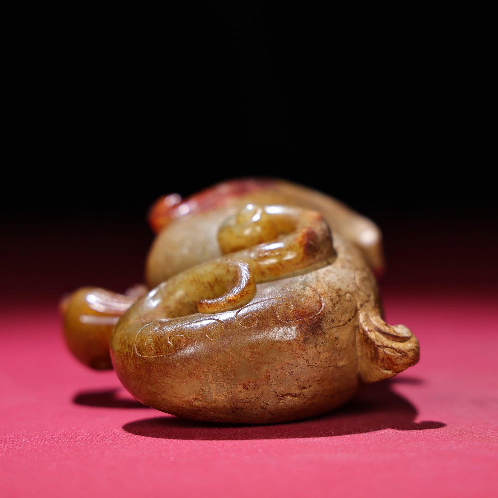 Hetian Jade Phoenix Wine Cup Statue - 4