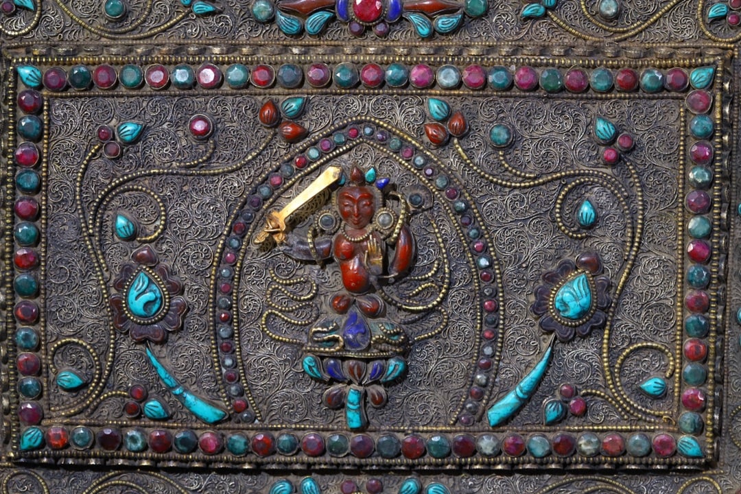 Tibetan Silver Wires,Lapis Lazuli,Turquoise Jewellery Box 5300 g - 5