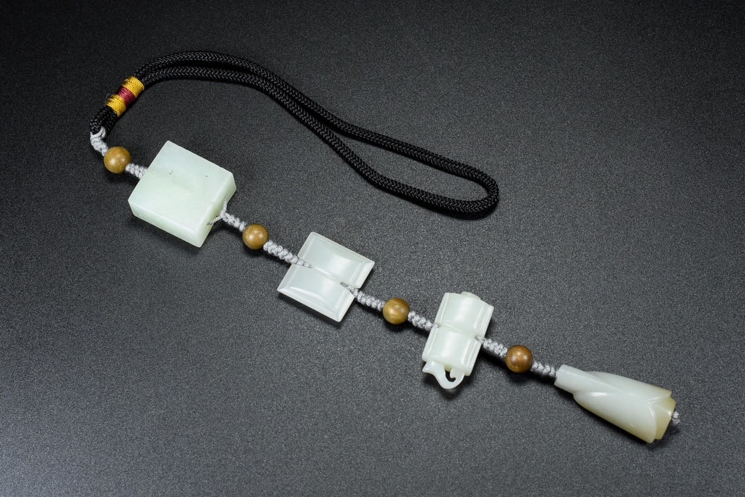 Hand knitting Hetian Jade Pendant - 8