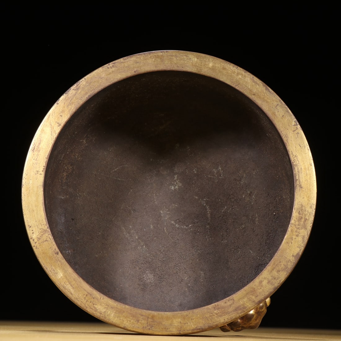 Gilt Gold Copper Incense Burner & Openwork Zitan Wood Inlay Hetian Jade Lid - 6