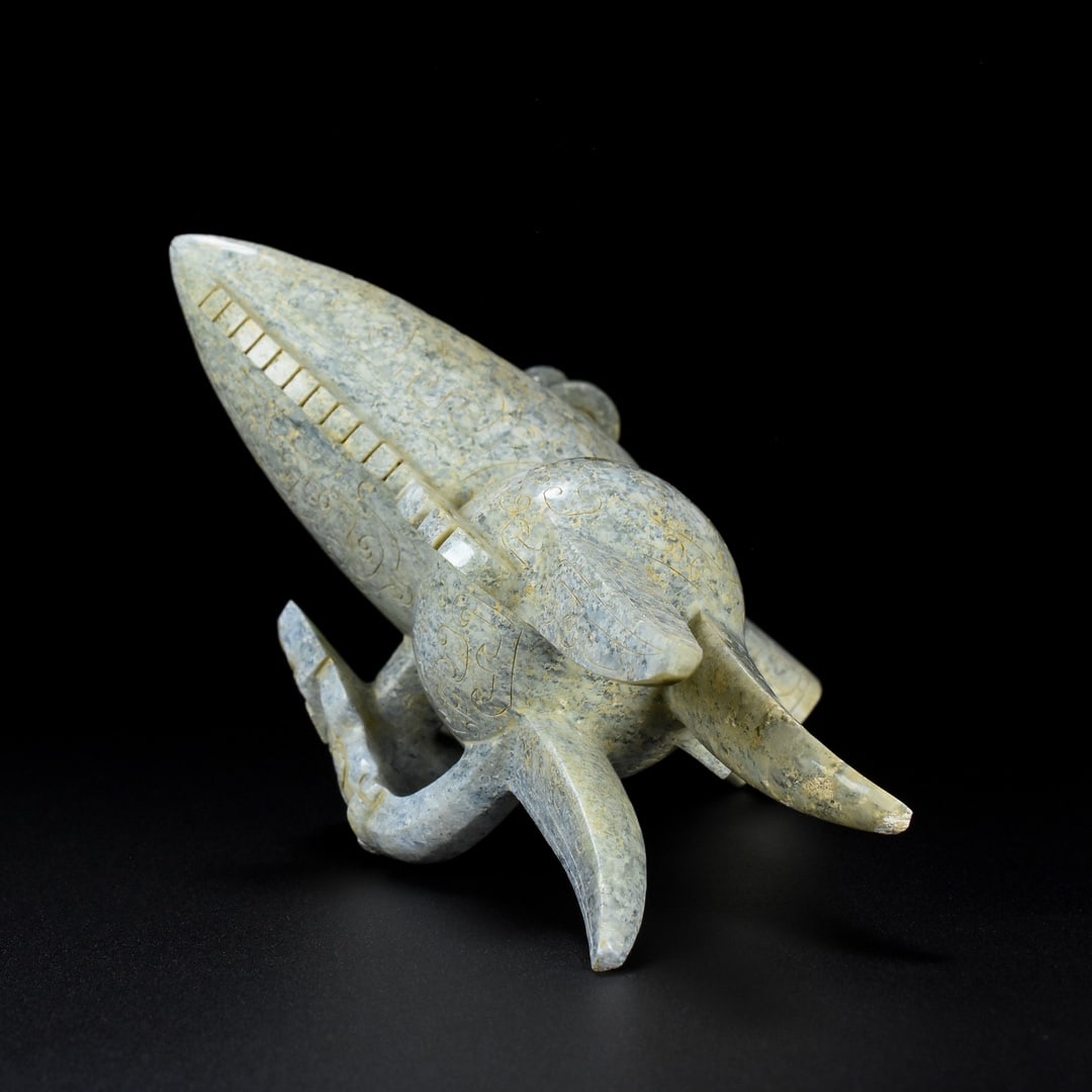 Hetian Jade Wine Cup Dragon Old - 8