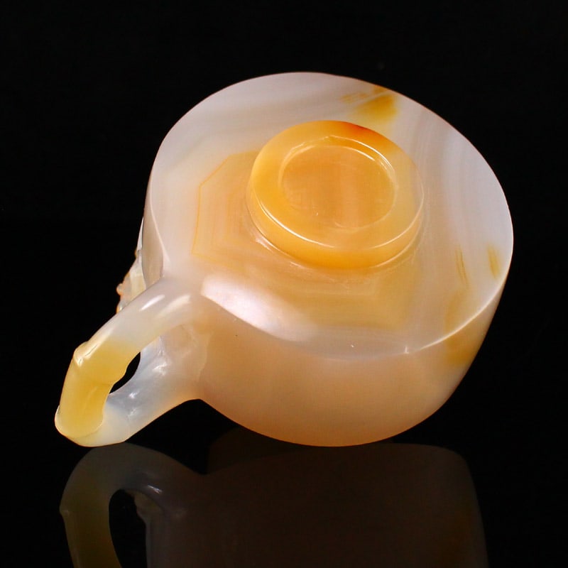 Agate Hand-Carved Small Teapot - 7