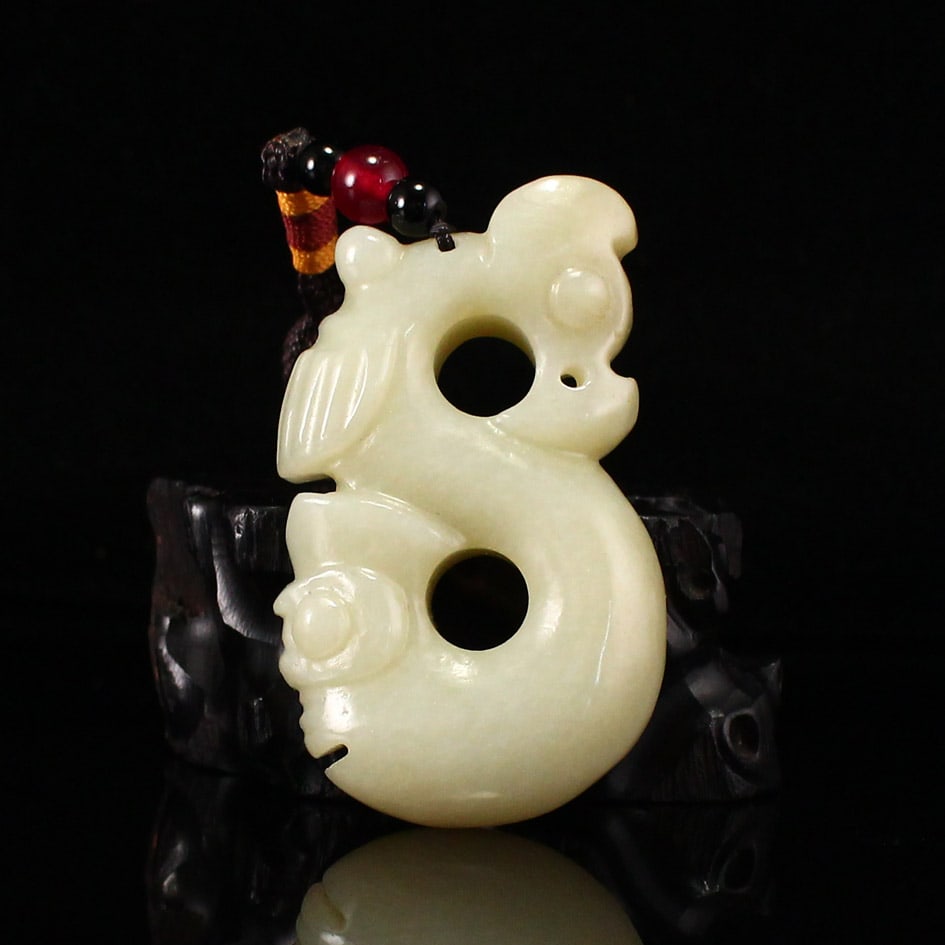 Hetian Jade Pendant Dragon Cicada - 4