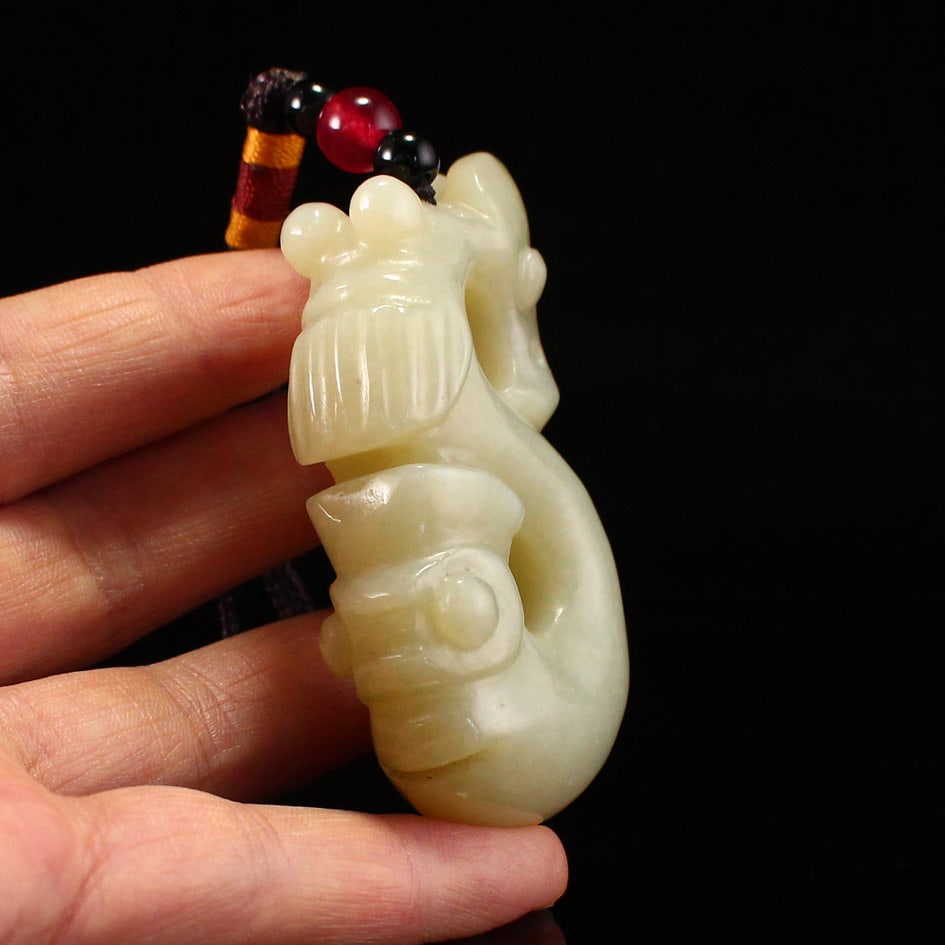 Hetian Jade Pendant Dragon Cicada - 5