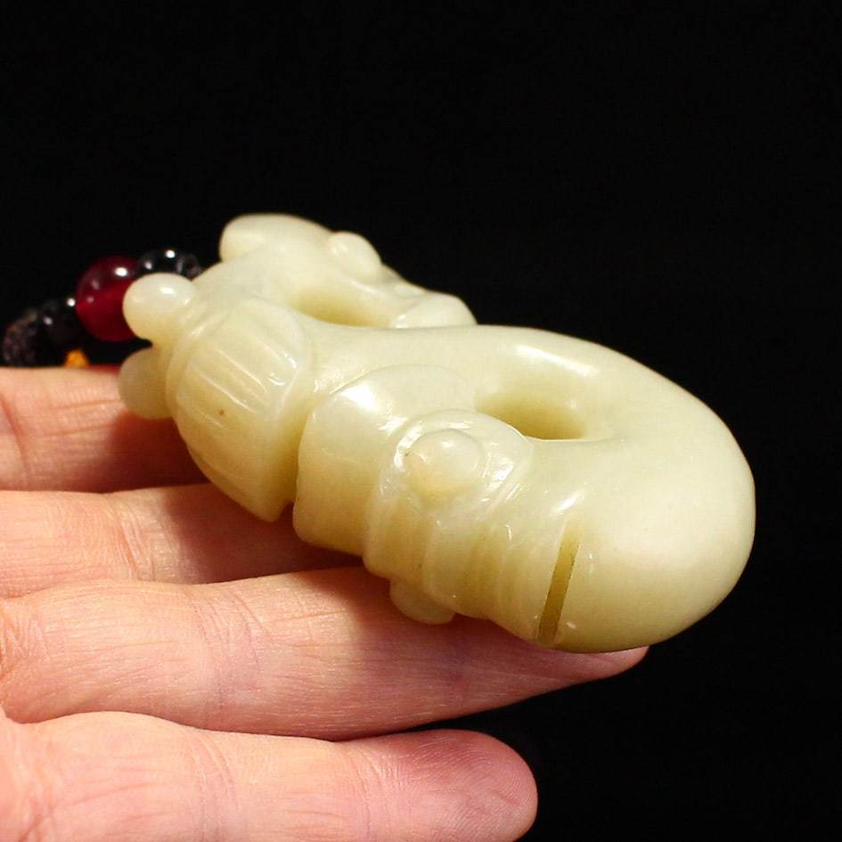 Hetian Jade Pendant Dragon Cicada - 6