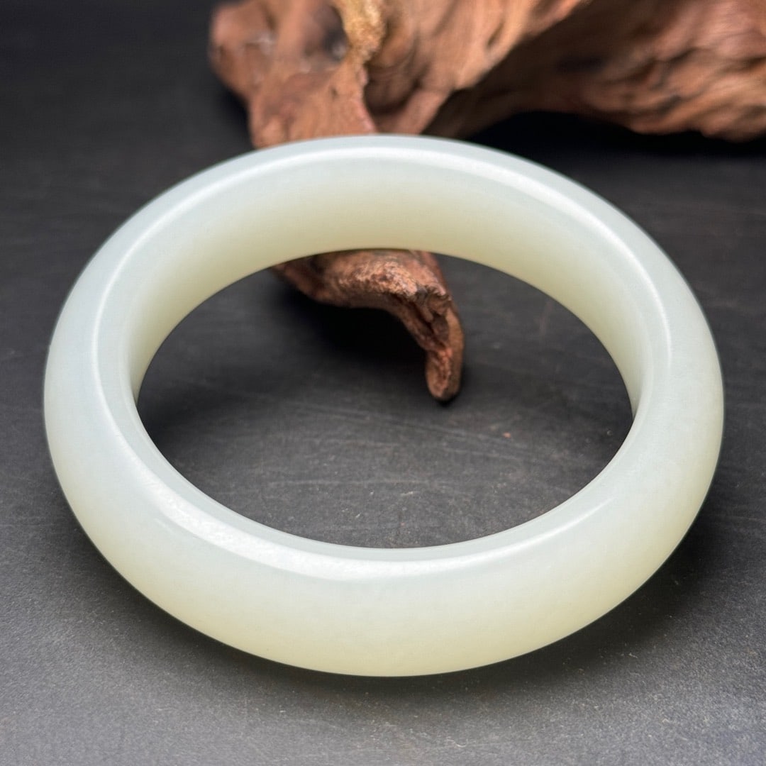 Inside Diameter 56mm Hetian Jade Bracelet - 2