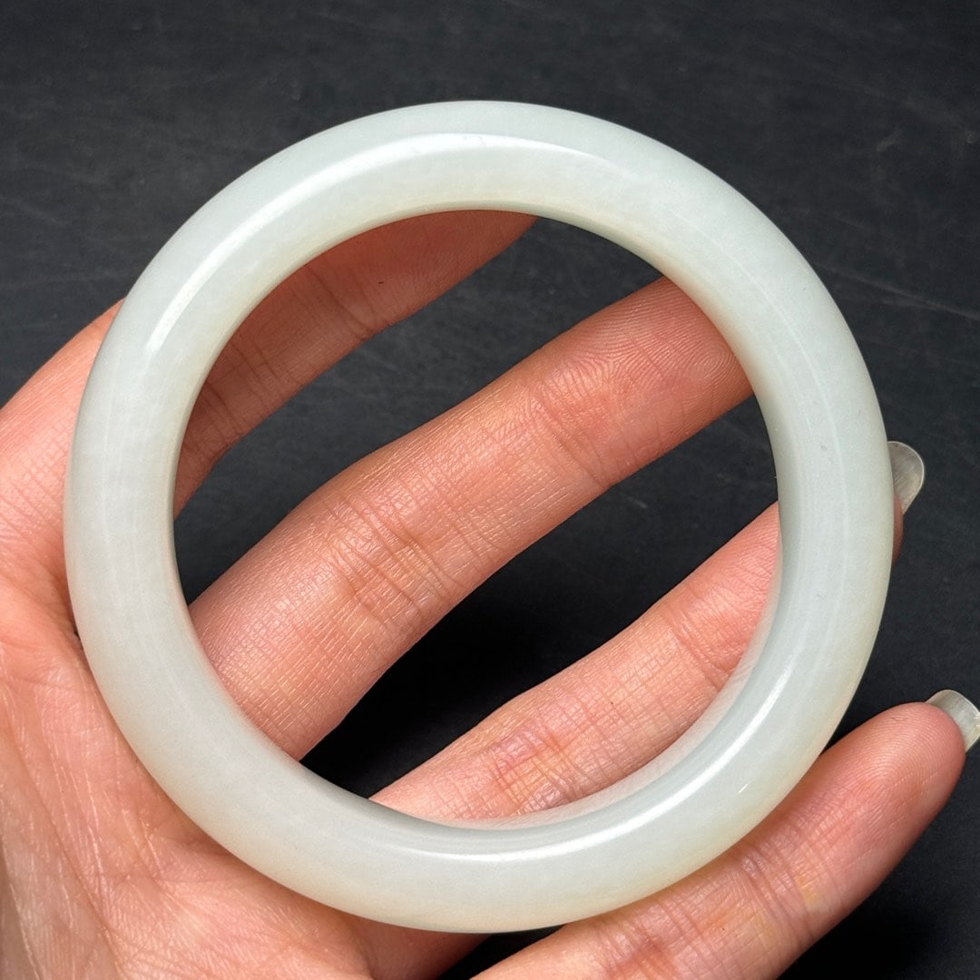 Inside Diameter 56mm Hetian Jade Bracelet - 4