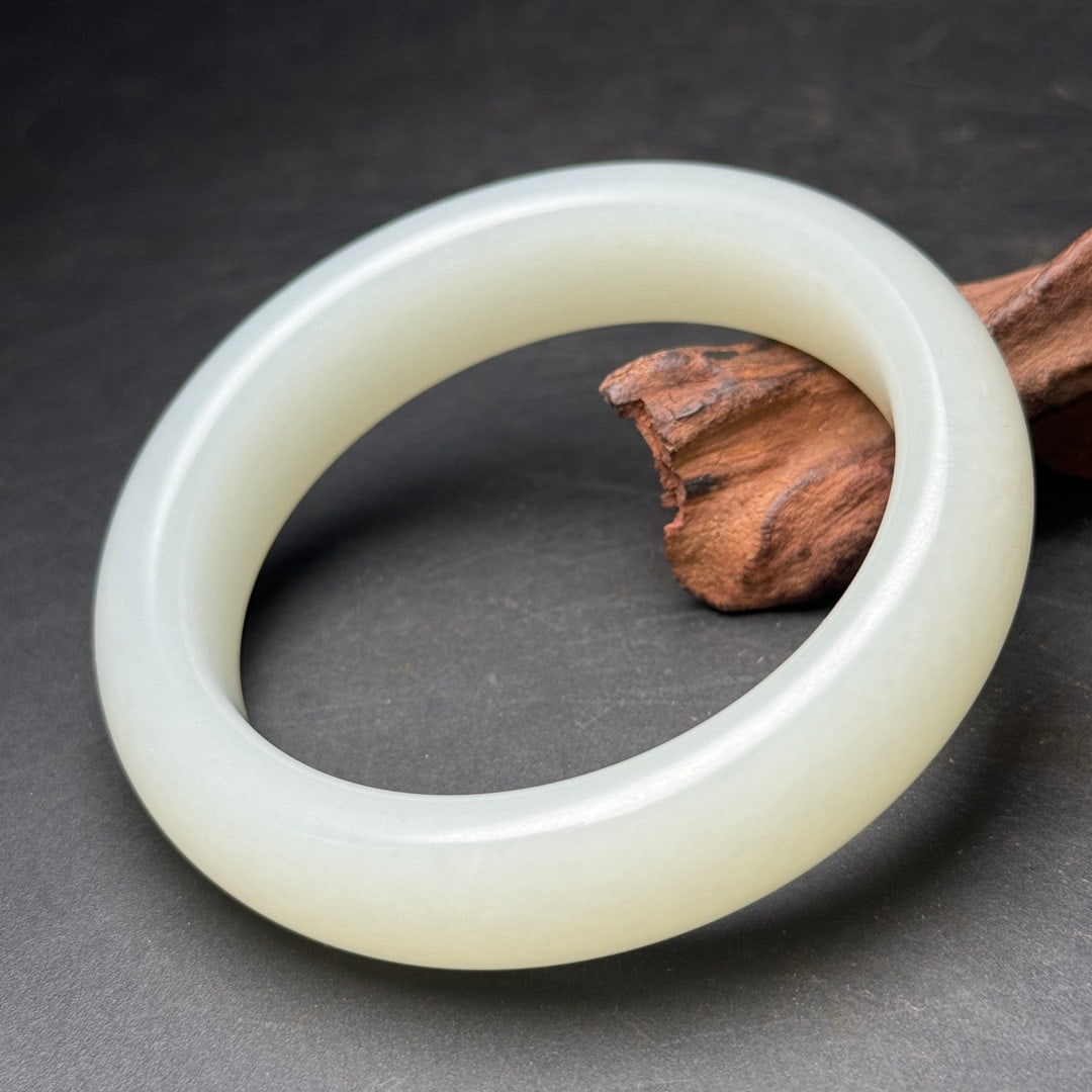 Inside Diameter 56mm Hetian Jade Bracelet - 7