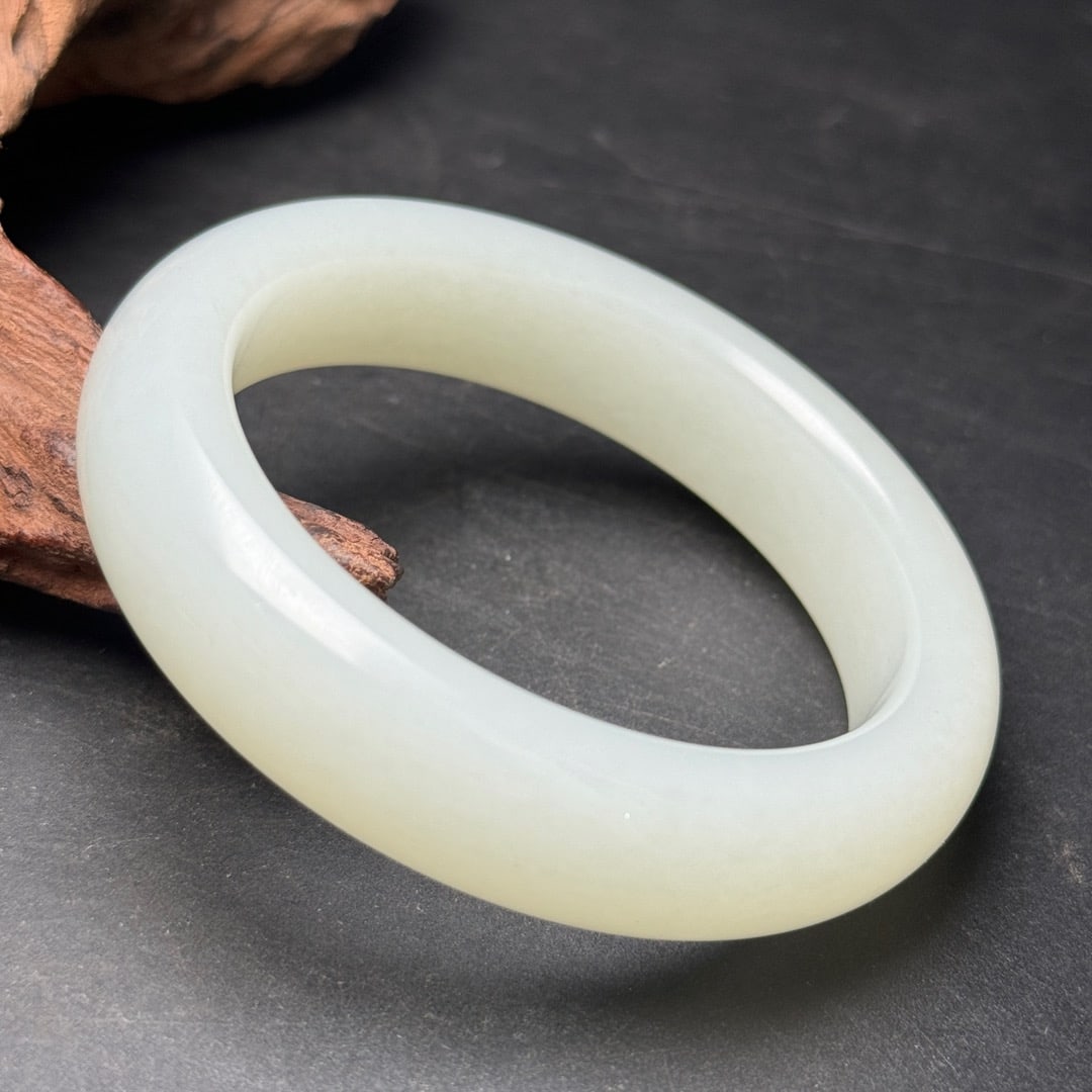 Inside Diameter 56mm Hetian Jade Bracelet - 8