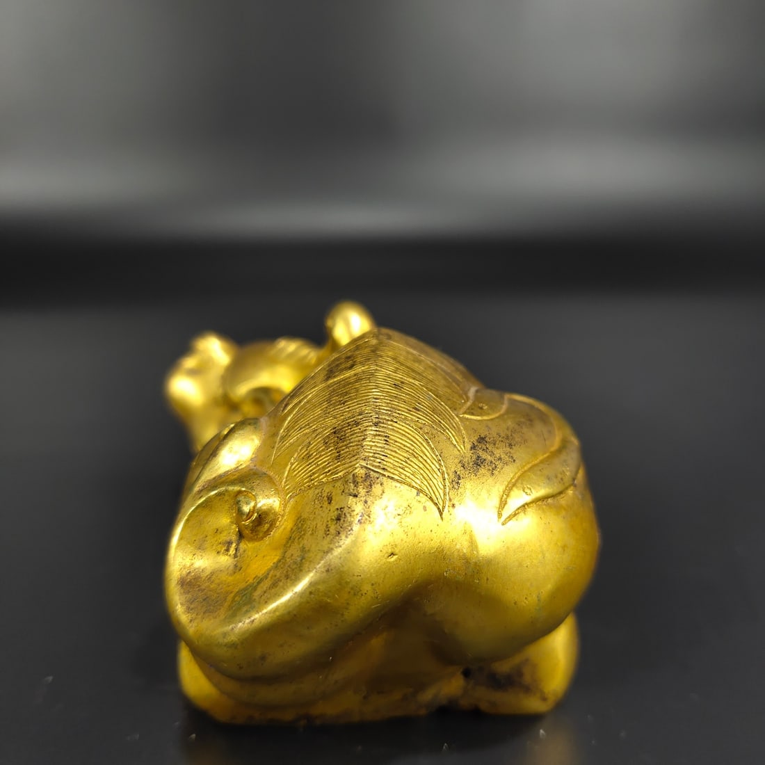 Gilt Gold Bronze Beast Statue - 4