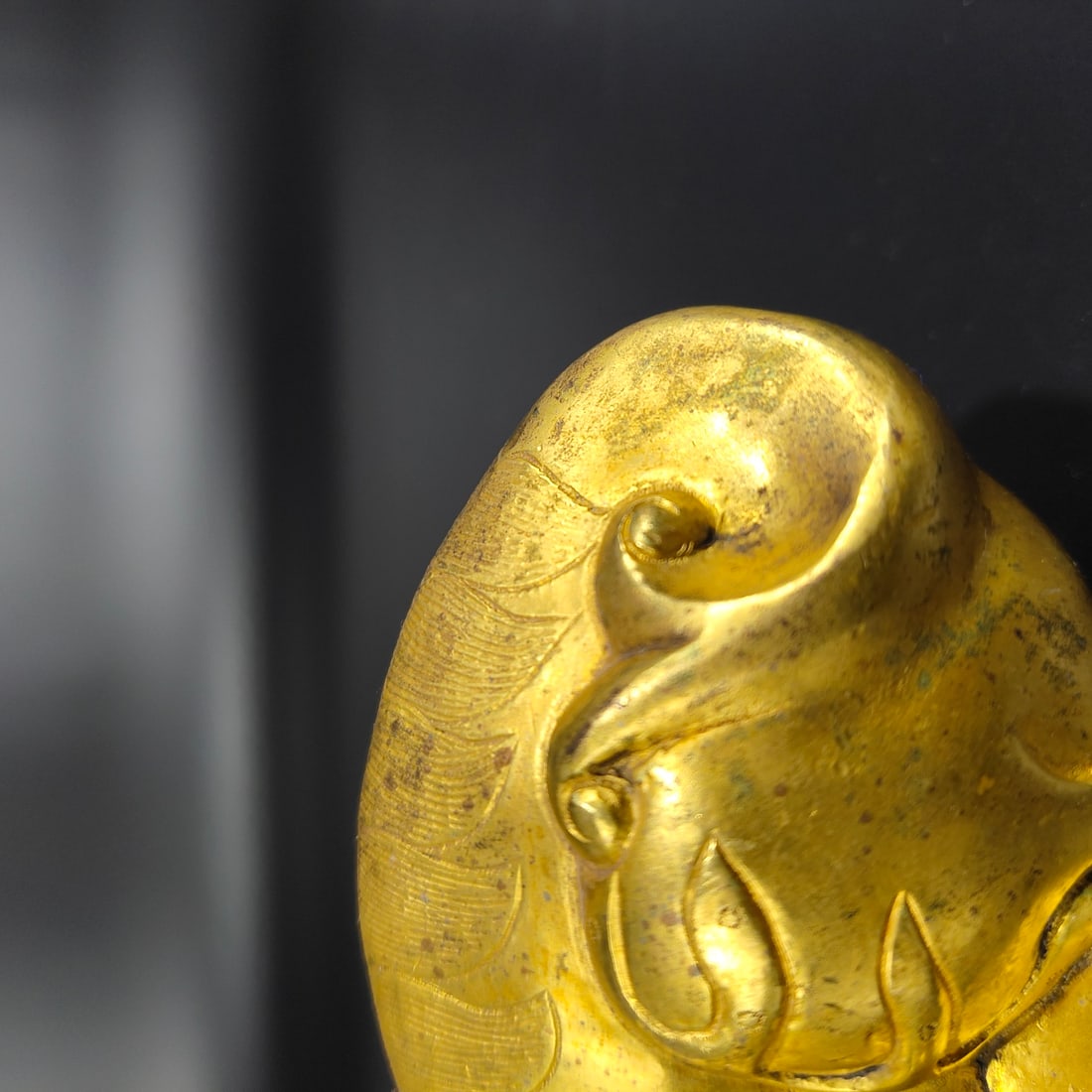 Gilt Gold Bronze Beast Statue - 6