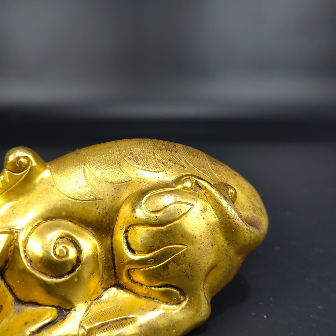 Gilt Gold Bronze Beast Statue - 8