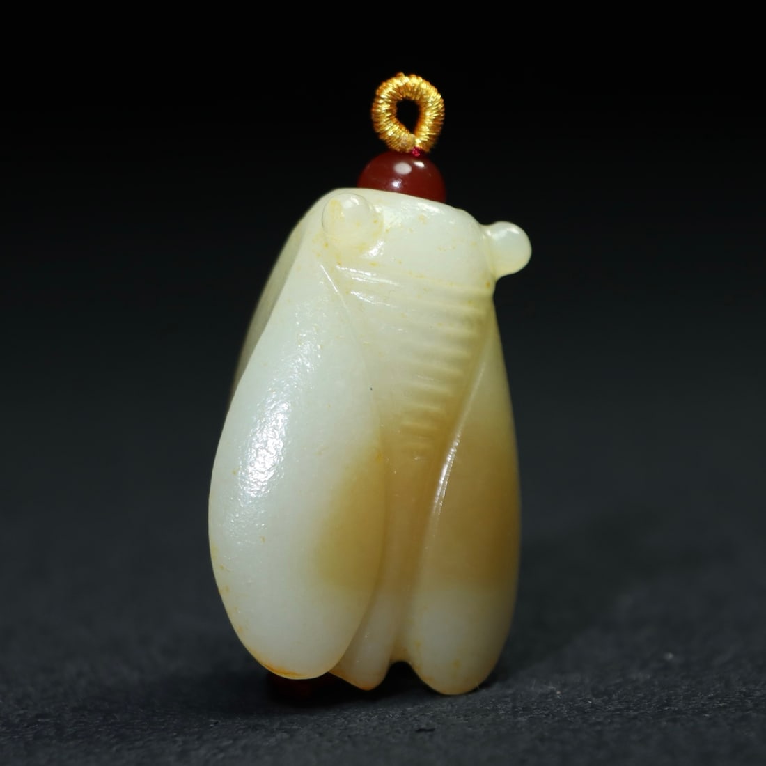 Hetian Jade Pendant - Cicada - 2