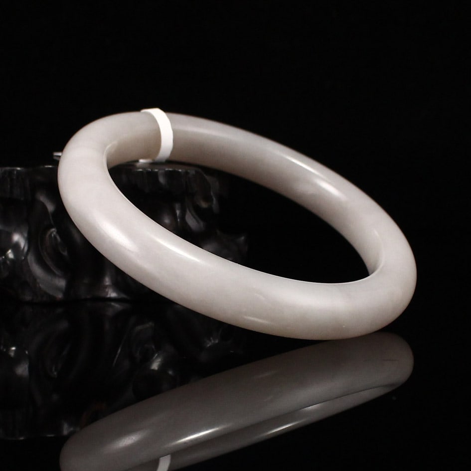 Inside Diameter 61.7mm Hetian Jade Bracelet - 2