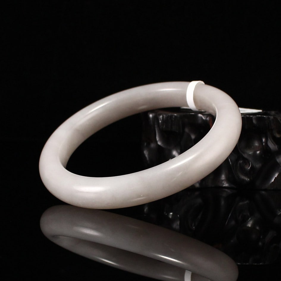 Inside Diameter 61.7mm Hetian Jade Bracelet - 4