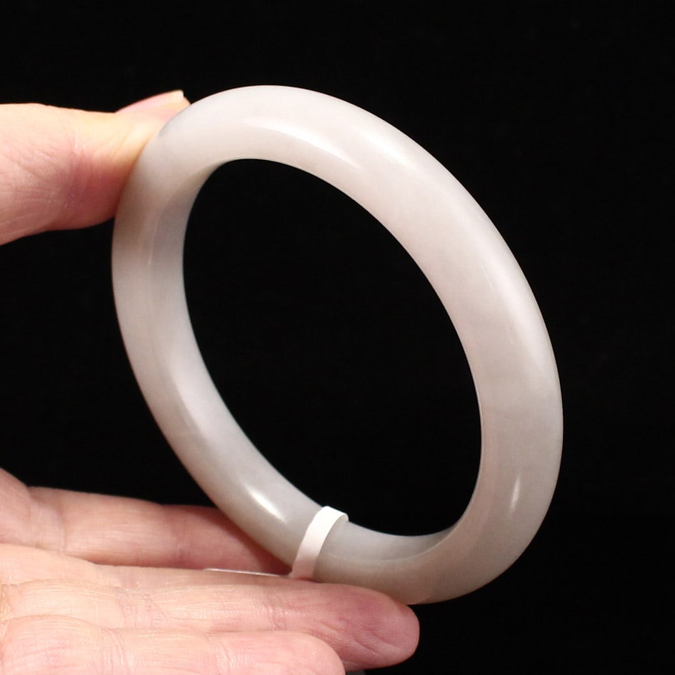 Inside Diameter 61.7mm Hetian Jade Bracelet - 5