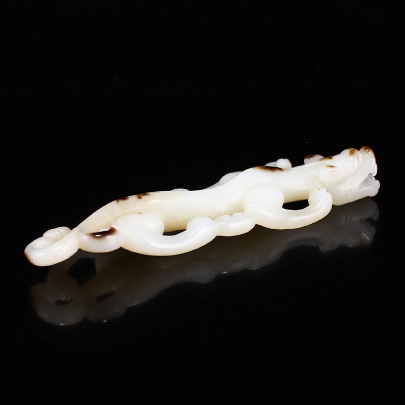 Hetian Jade Pendant - Chi Dragon - 3