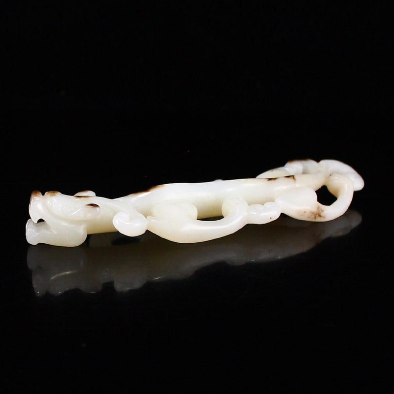 Hetian Jade Pendant - Chi Dragon - 4