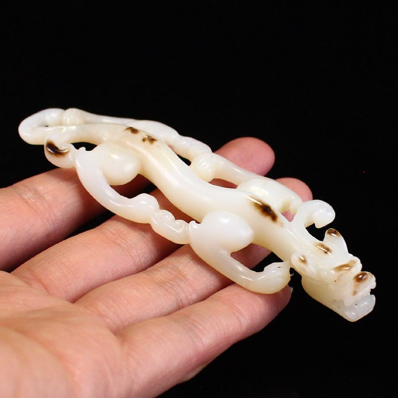 Hetian Jade Pendant - Chi Dragon - 6