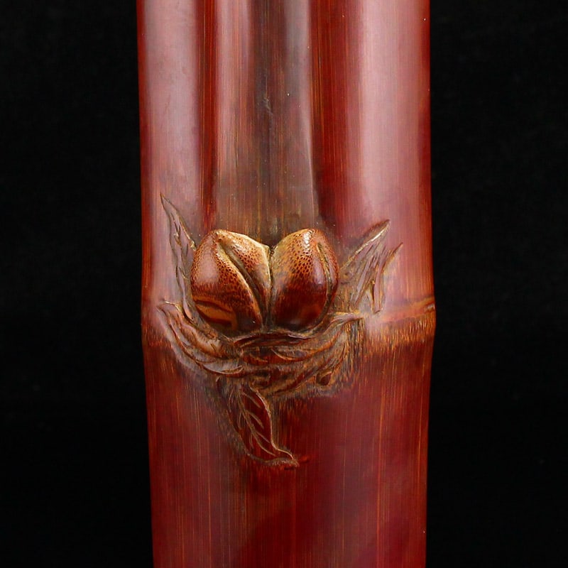 Bamboo Paperweight Peach Bat - 3