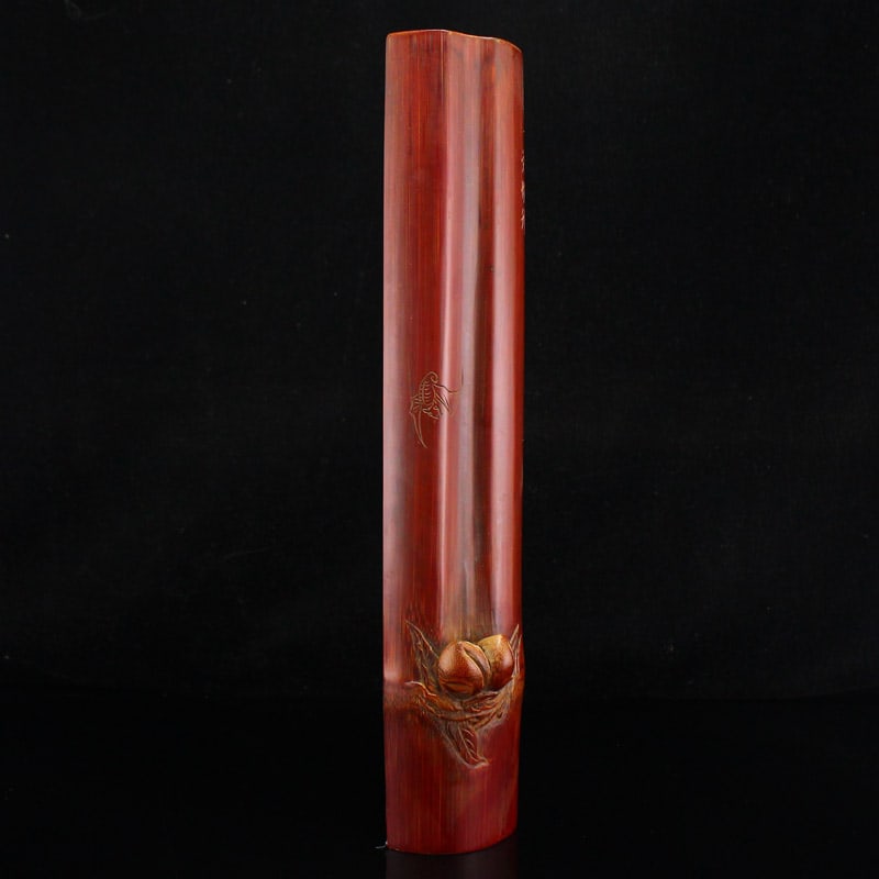 Bamboo Paperweight Peach Bat - 4