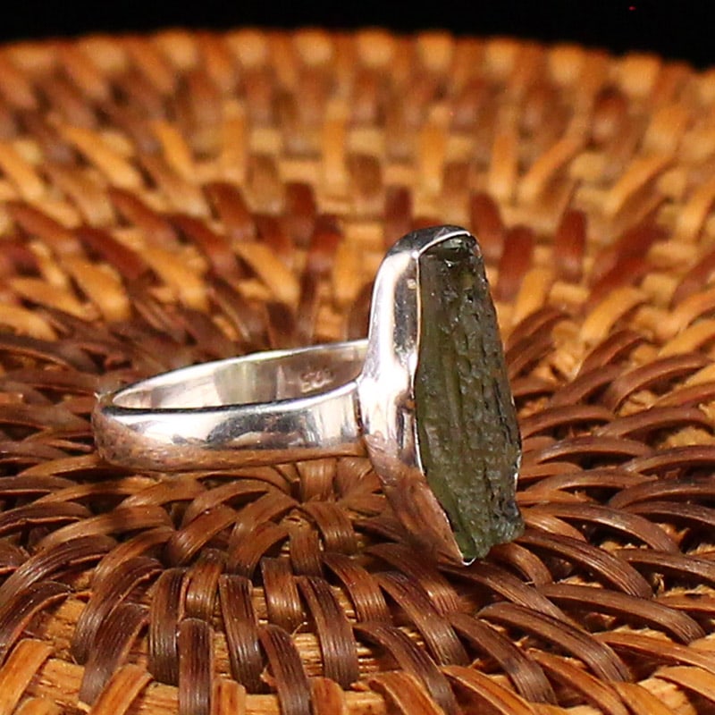 Inside Diameter 18mm Silver Inlay Crystal Thumb Ring(US Size:8) - 2