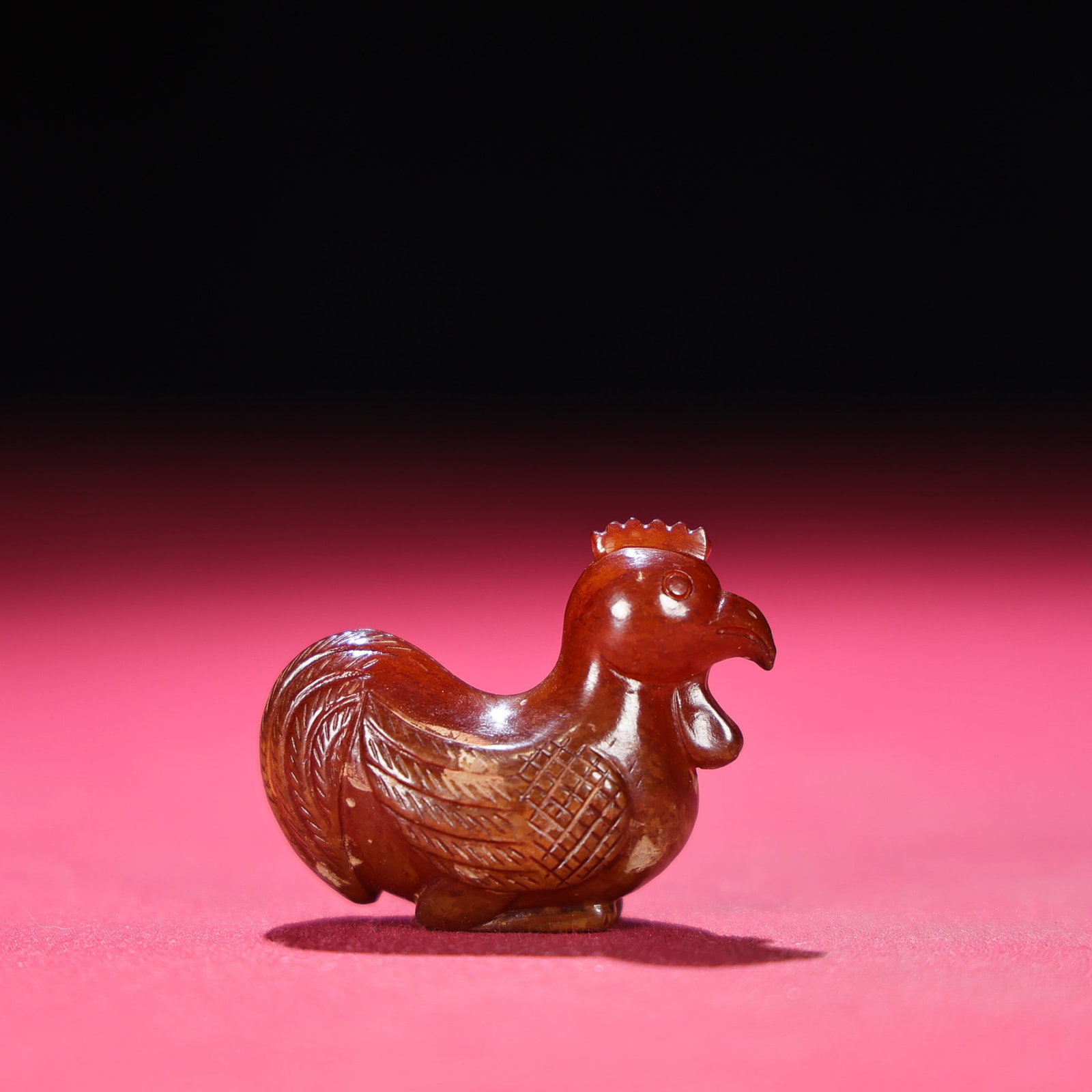 Five Old Hetian Jade Statue - Rooster - 6