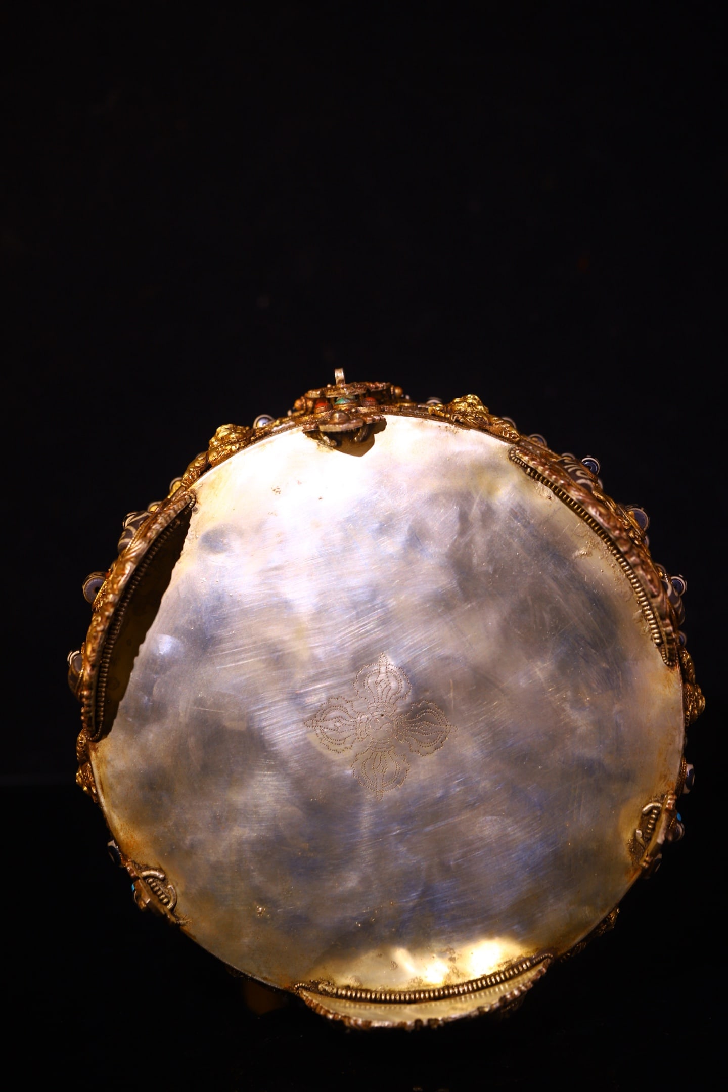 Tibetan Buddhism Silver Wire Inlay DZI Agate & Turquoise & Lapis Lazuli Pot 3300g - 7