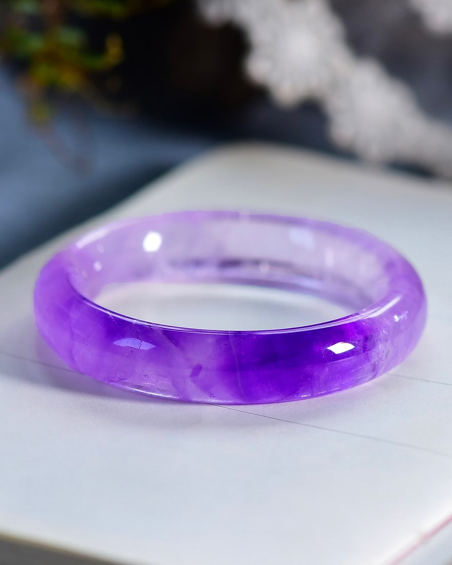 Inside Diameter 58.5mm Amethyst Bracelet - 4