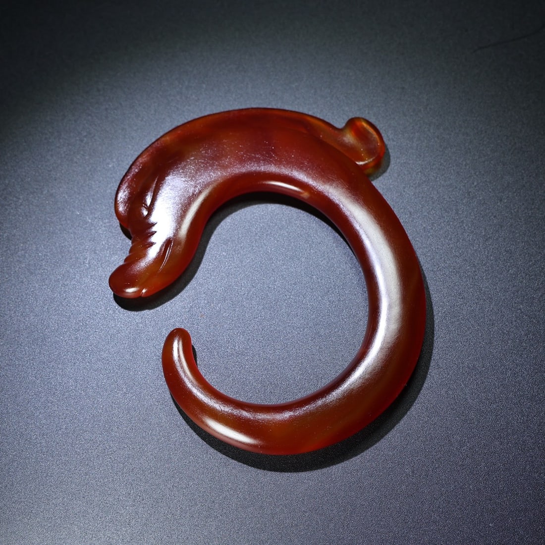 Red Agate Dragon Statue - 2