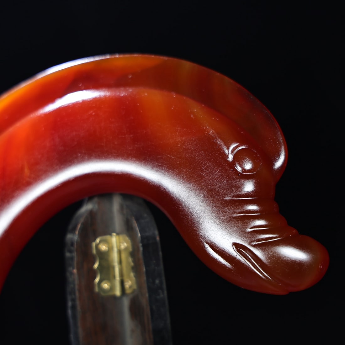 Red Agate Dragon Statue - 7