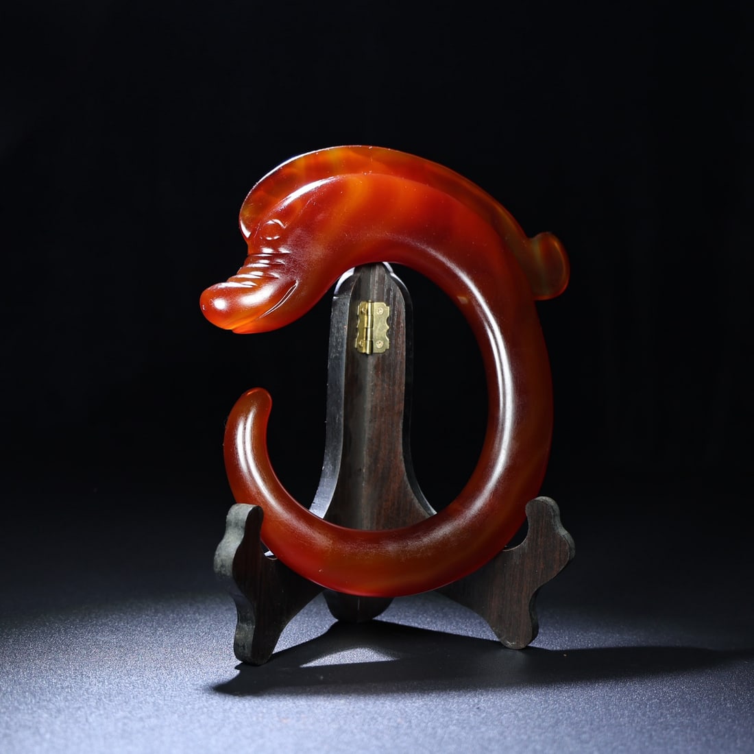 Red Agate Dragon Statue - 8