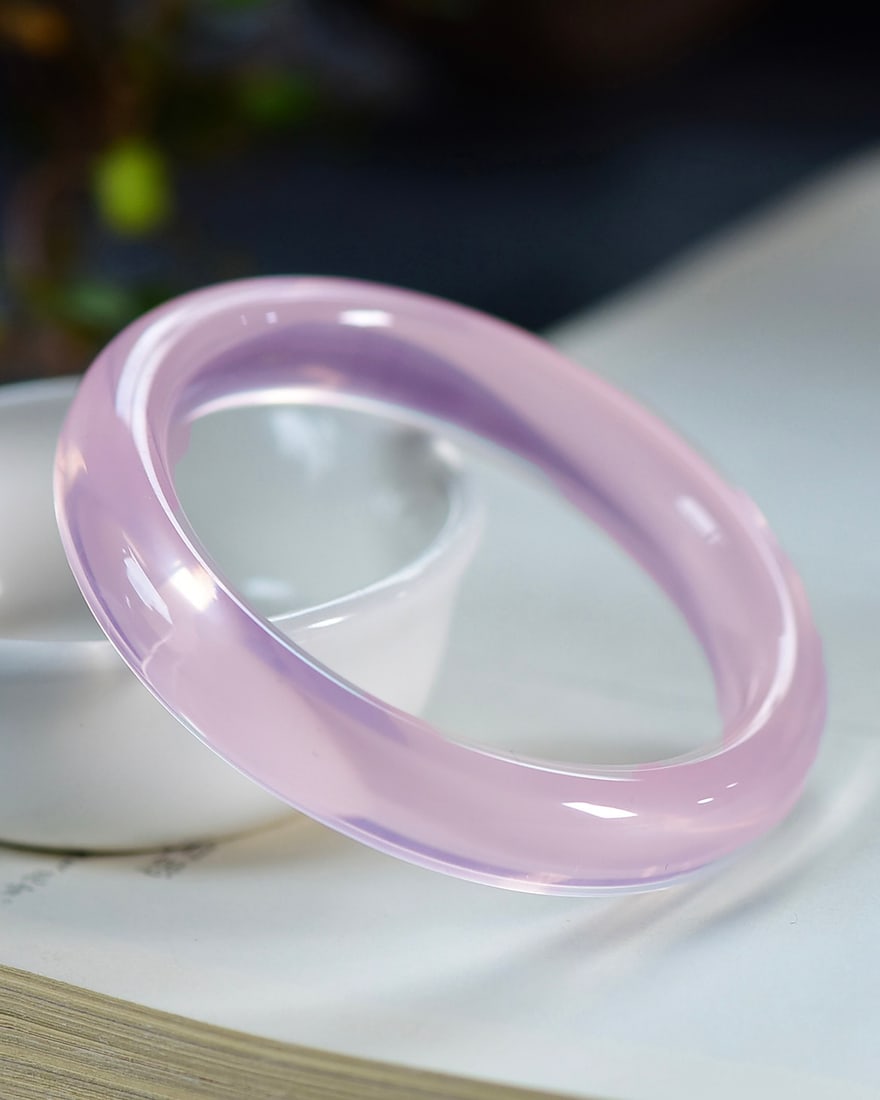 Inside Diameter 52.6mm Pink Crystal Bracelet - 2