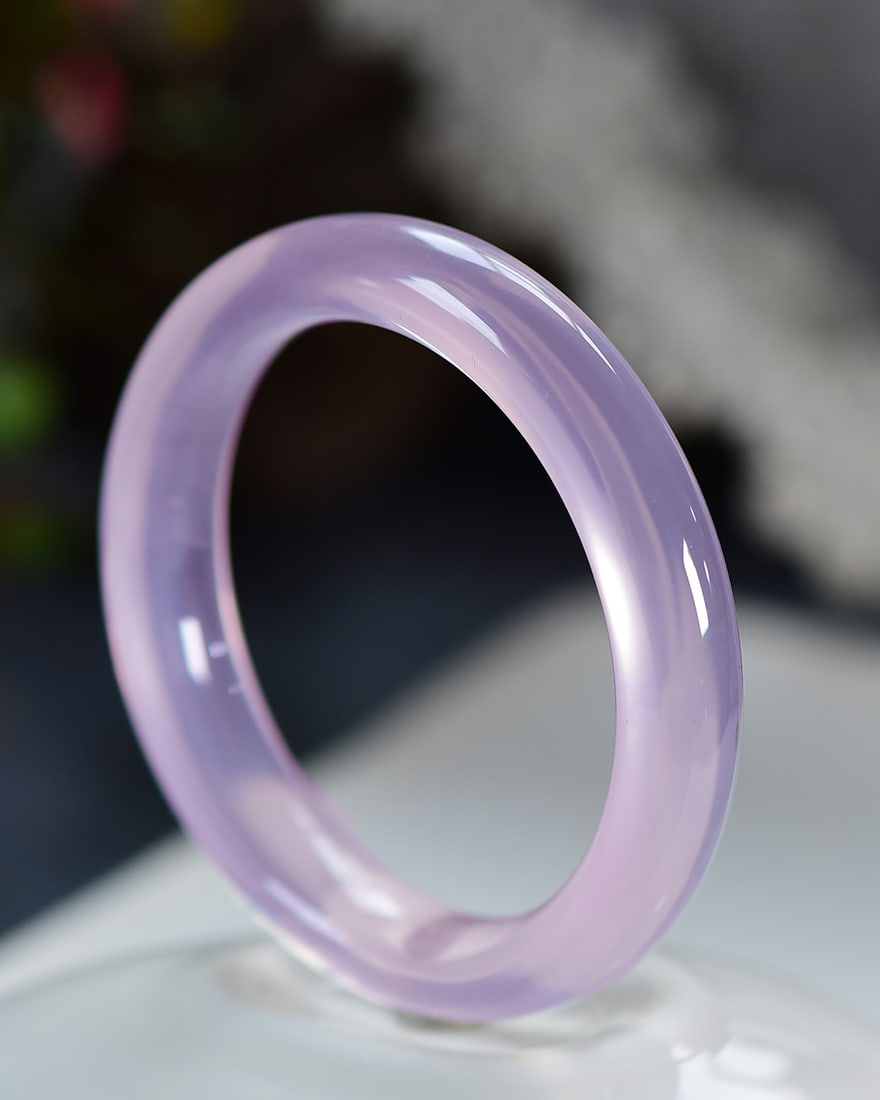 Inside Diameter 52.6mm Pink Crystal Bracelet - 4