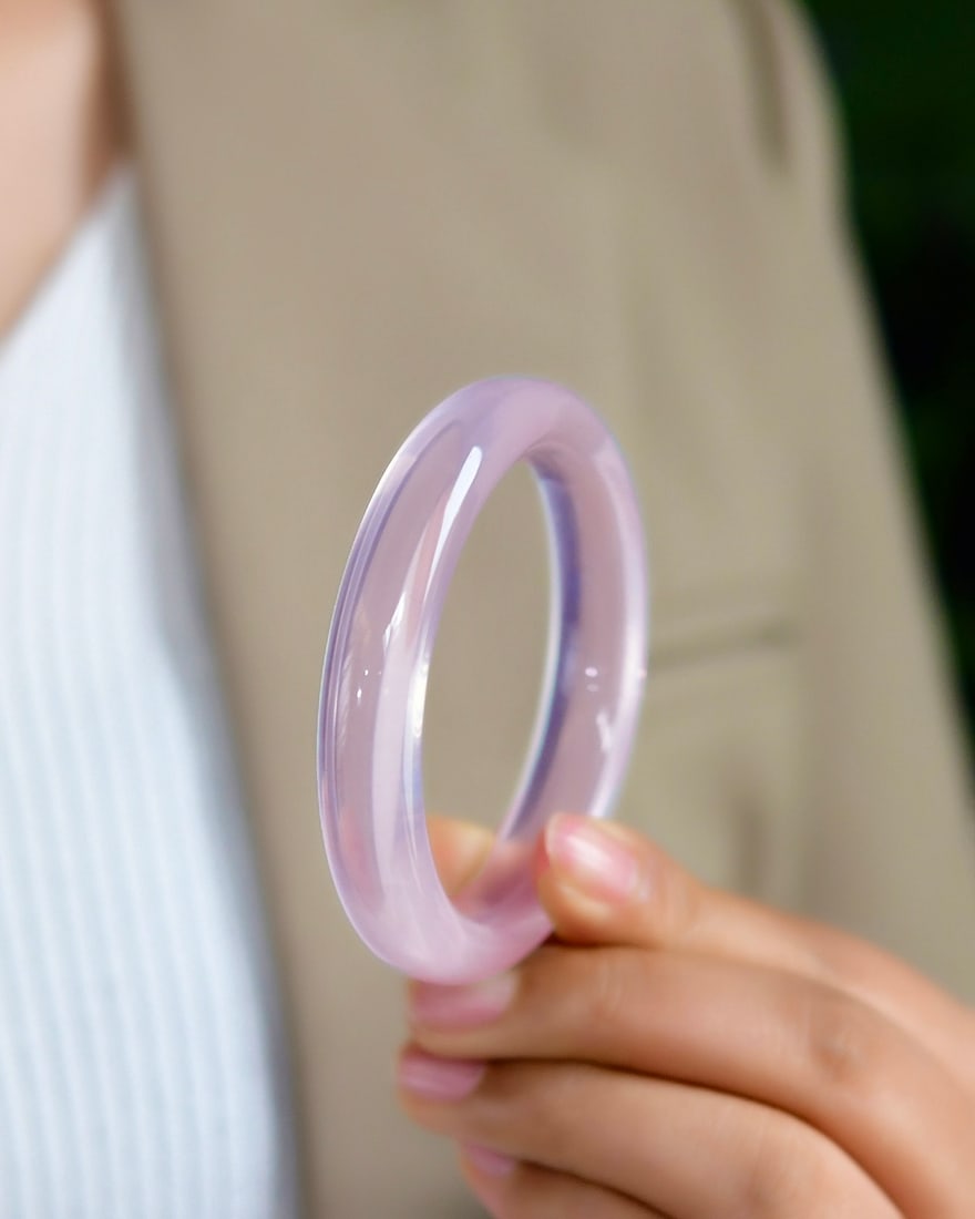 Inside Diameter 52.6mm Pink Crystal Bracelet - 6