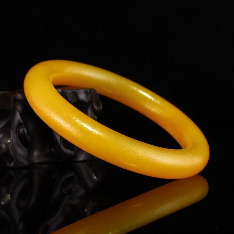 Inside Diameter 58mm Yellow Agate Bracelet - 2