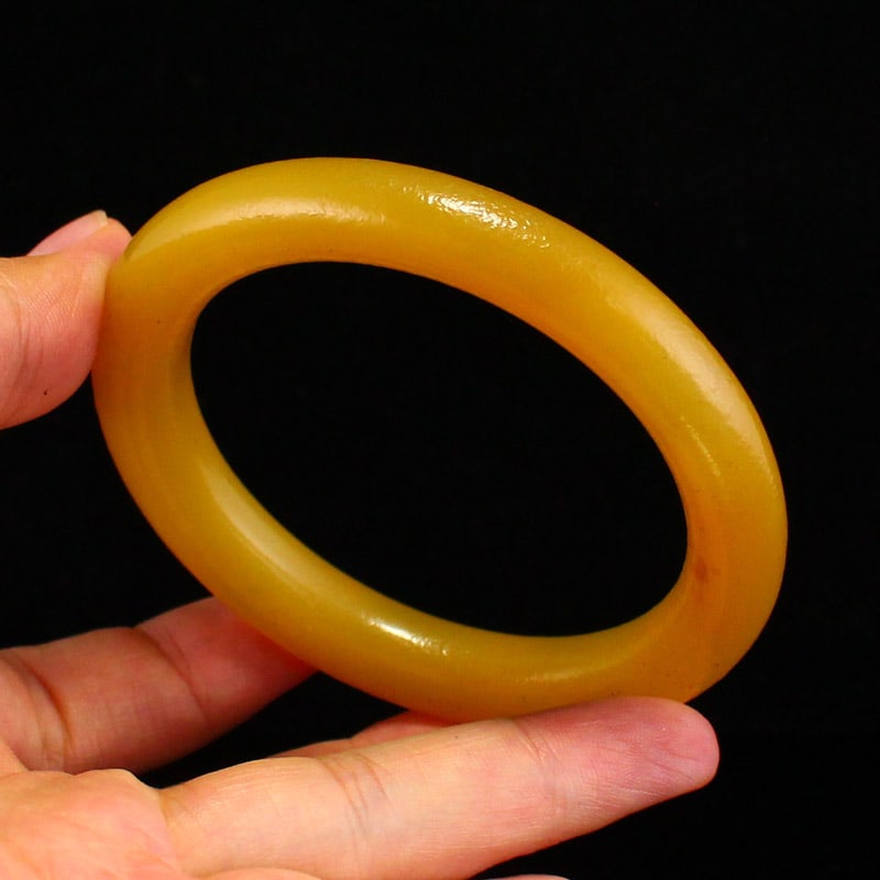 Inside Diameter 58mm Yellow Agate Bracelet - 5