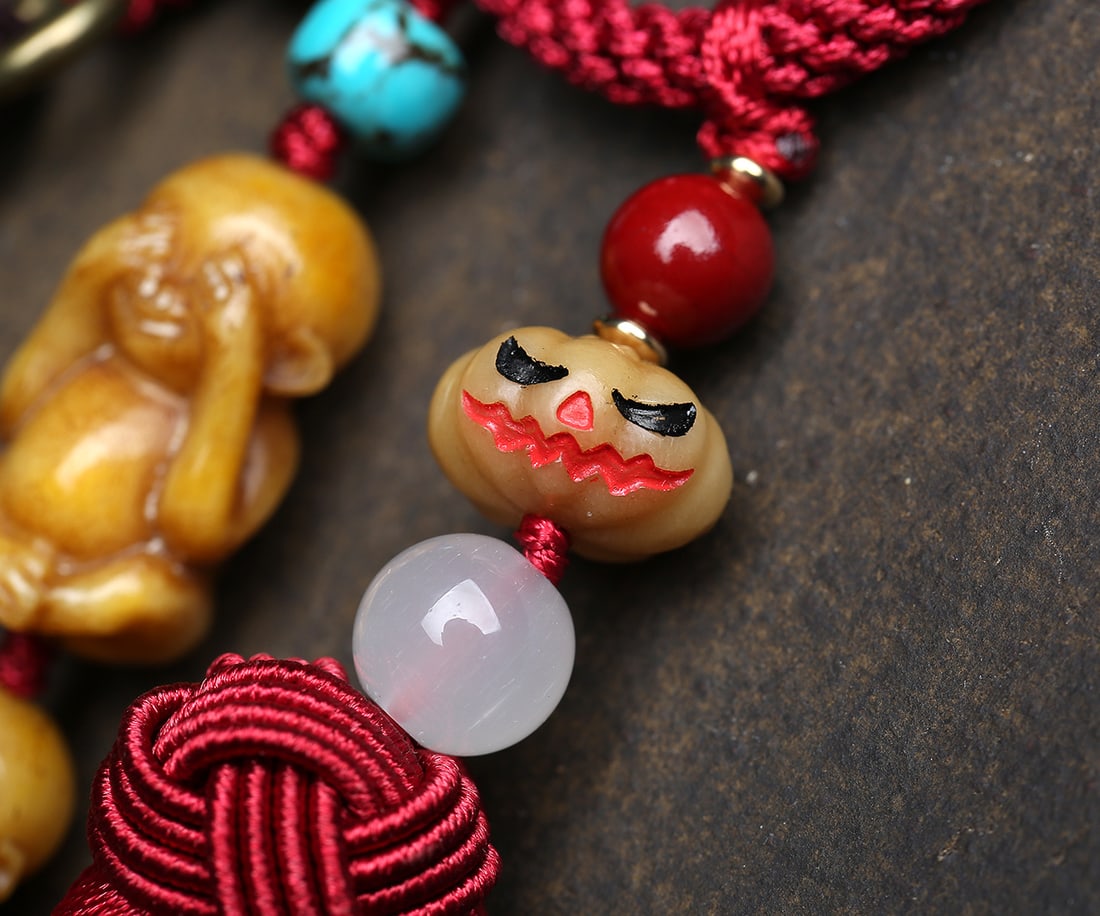 Hand knitting Bone Monkey Pendant - 6