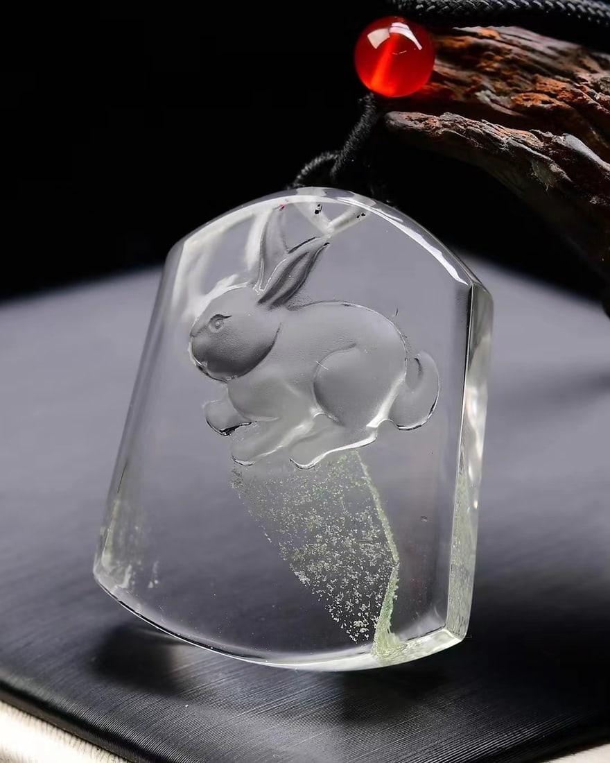 Crystal Pendant - Rabbit,Certificate - 3