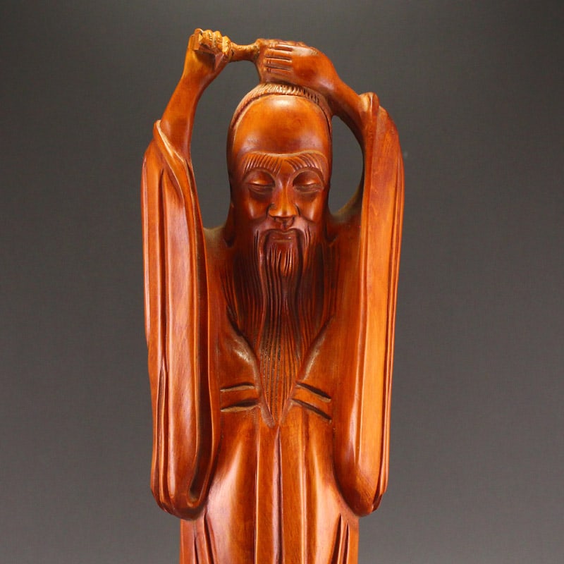 Boxwood Wood Statue - Confucius - 2