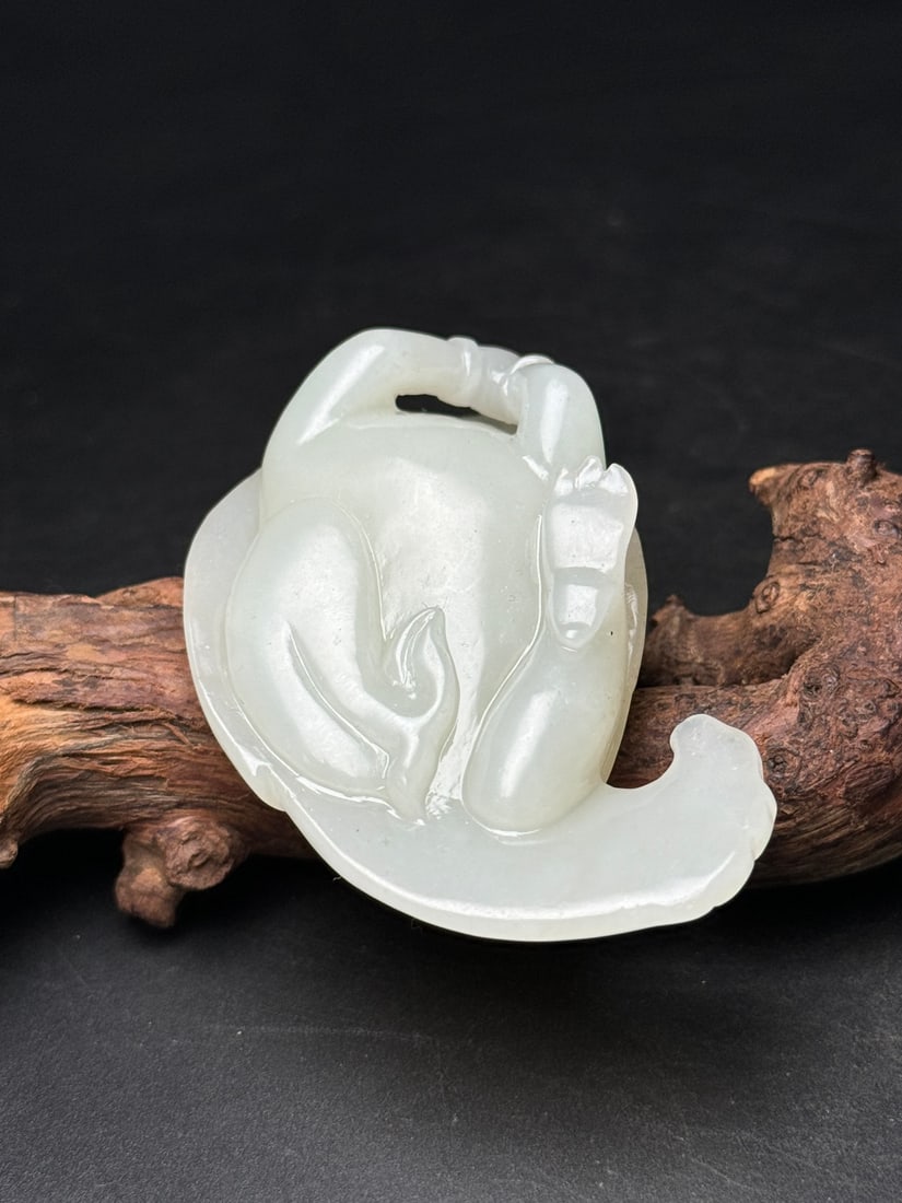 Hetian Jade Inlay Silver Wire, Turquoise,Lapis lazuli Bird Pendant - 2