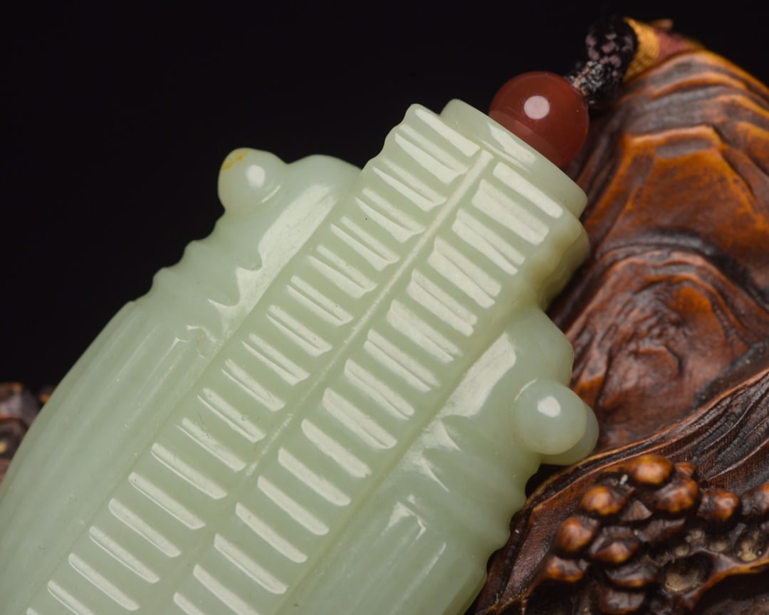 Hetian Jade Pendant - Cicada - 3