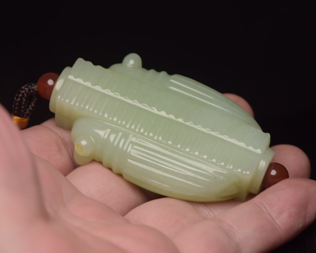 Hetian Jade Pendant - Cicada - 5