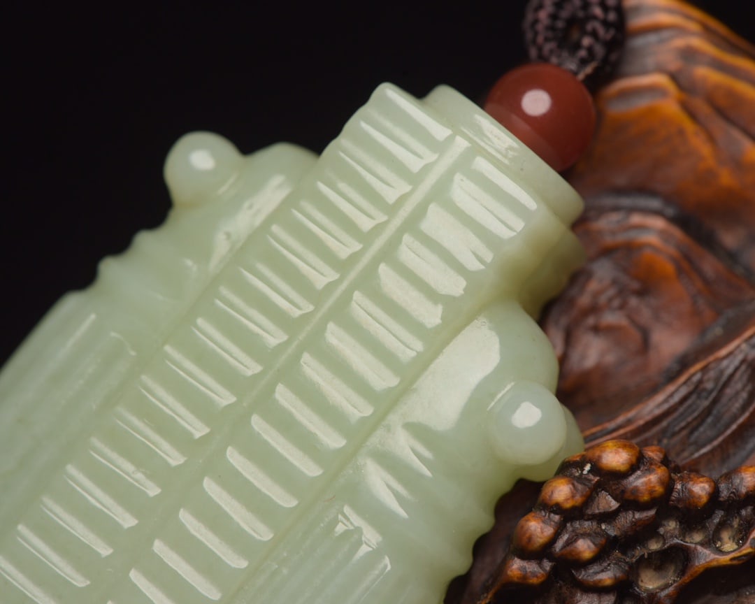 Hetian Jade Pendant - Cicada - 7