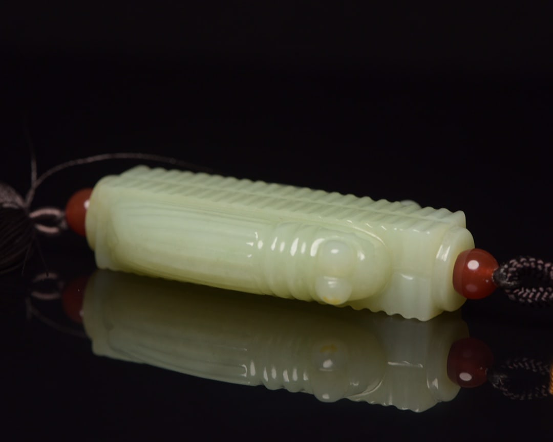 Hetian Jade Pendant - Cicada - 8