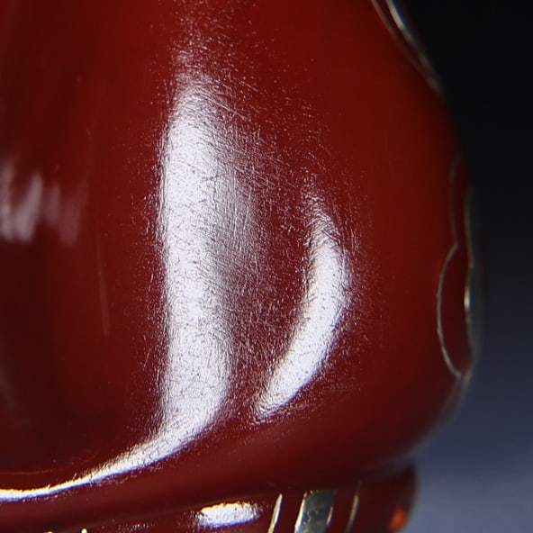 Red Agate Inlay Silver Wire,Gilt Wire,Gem Conch Statue - 4