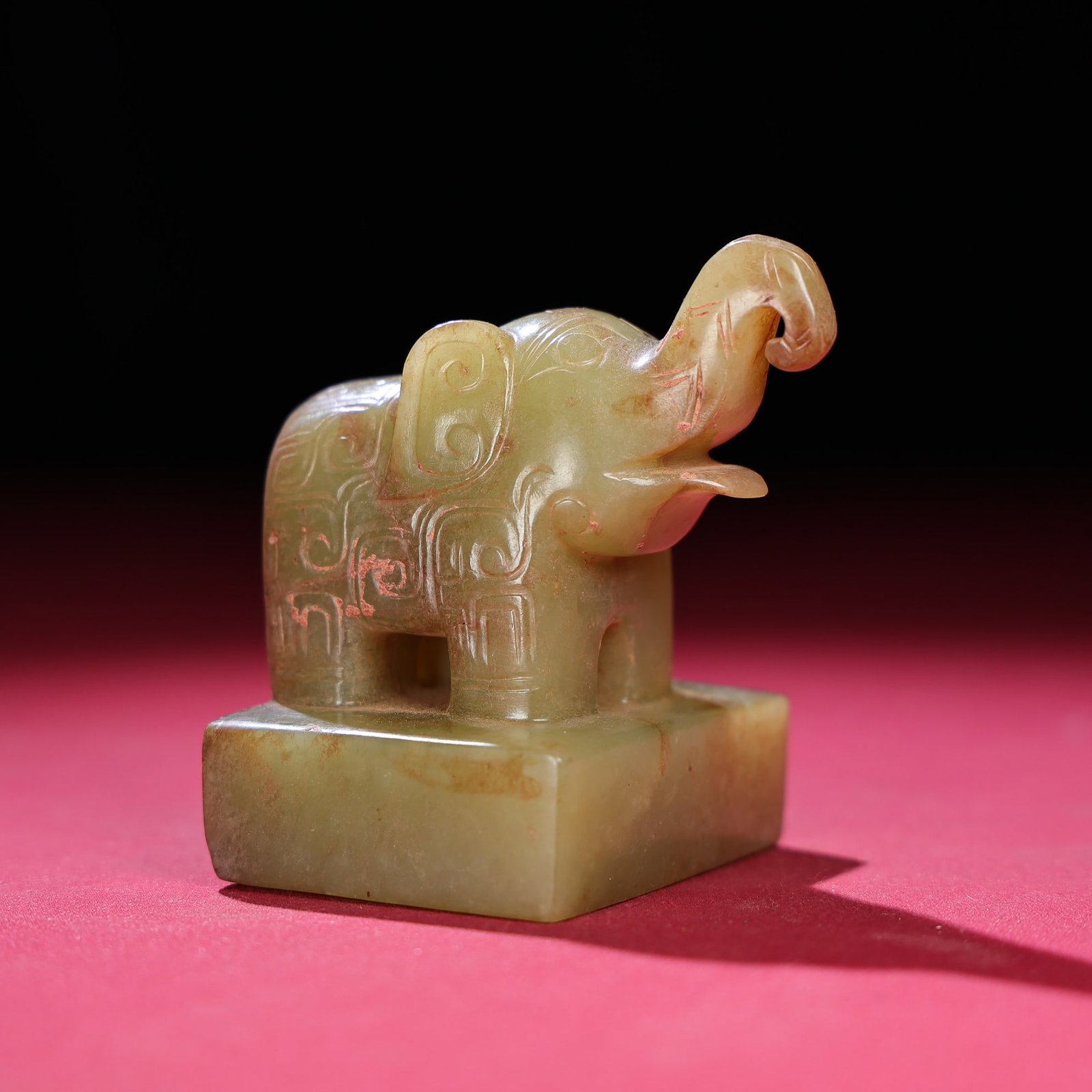 Hetian Jade Seal Statue - Elephant - 2