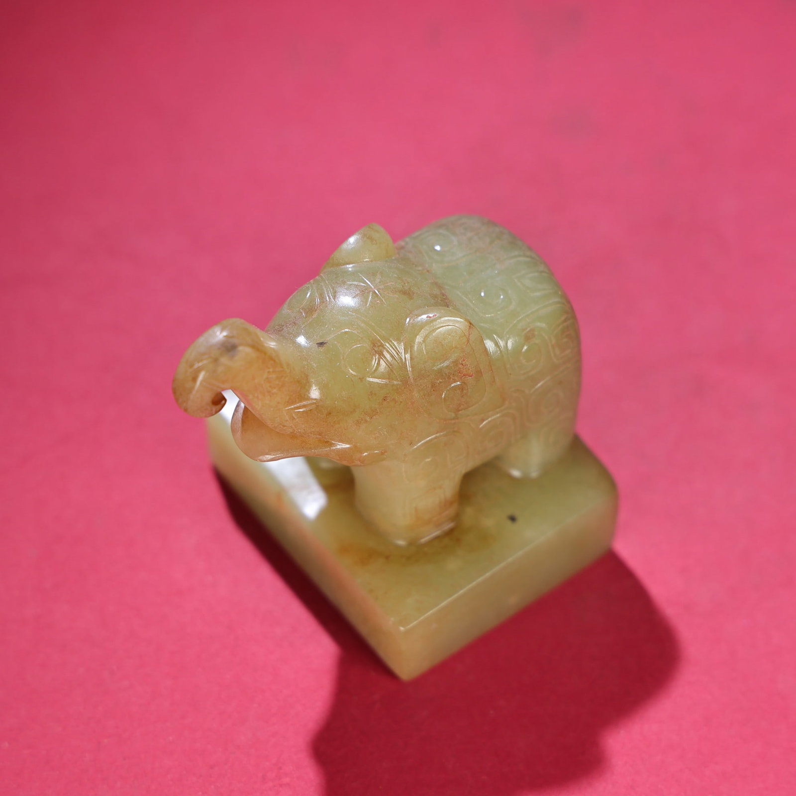 Hetian Jade Seal Statue - Elephant - 6