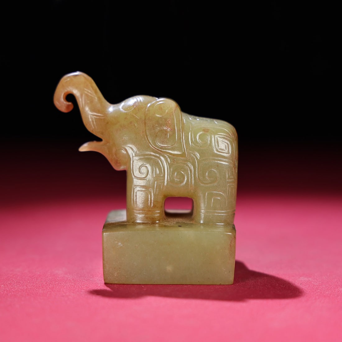 Hetian Jade Seal Statue - Elephant - 7