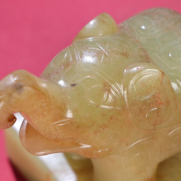 Hetian Jade Seal Statue - Elephant - 9